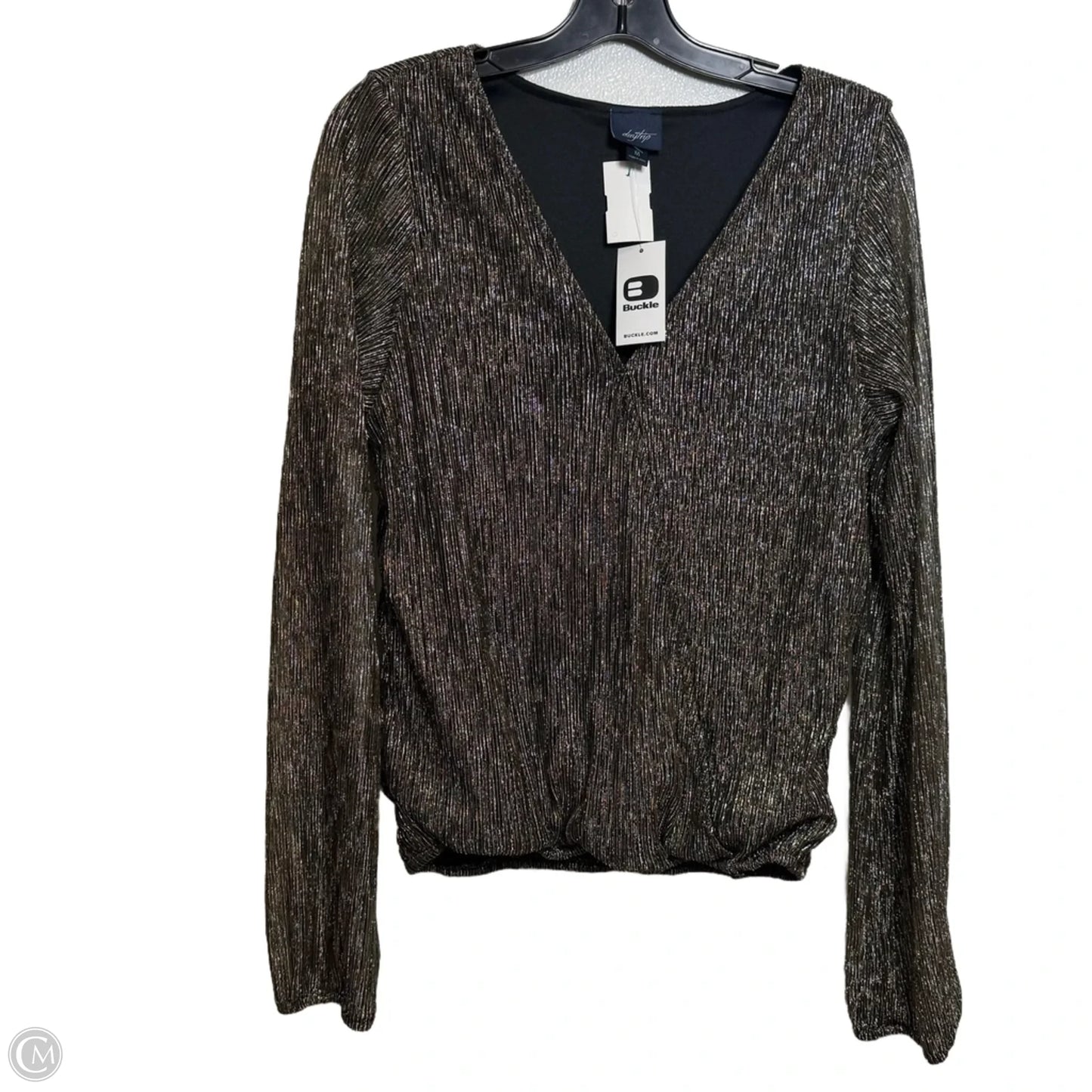 Top Long Sleeve By Daytrip In Gold, Size: M