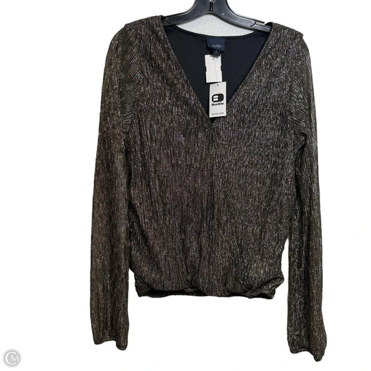 Top Long Sleeve By Daytrip In Gold, Size: M