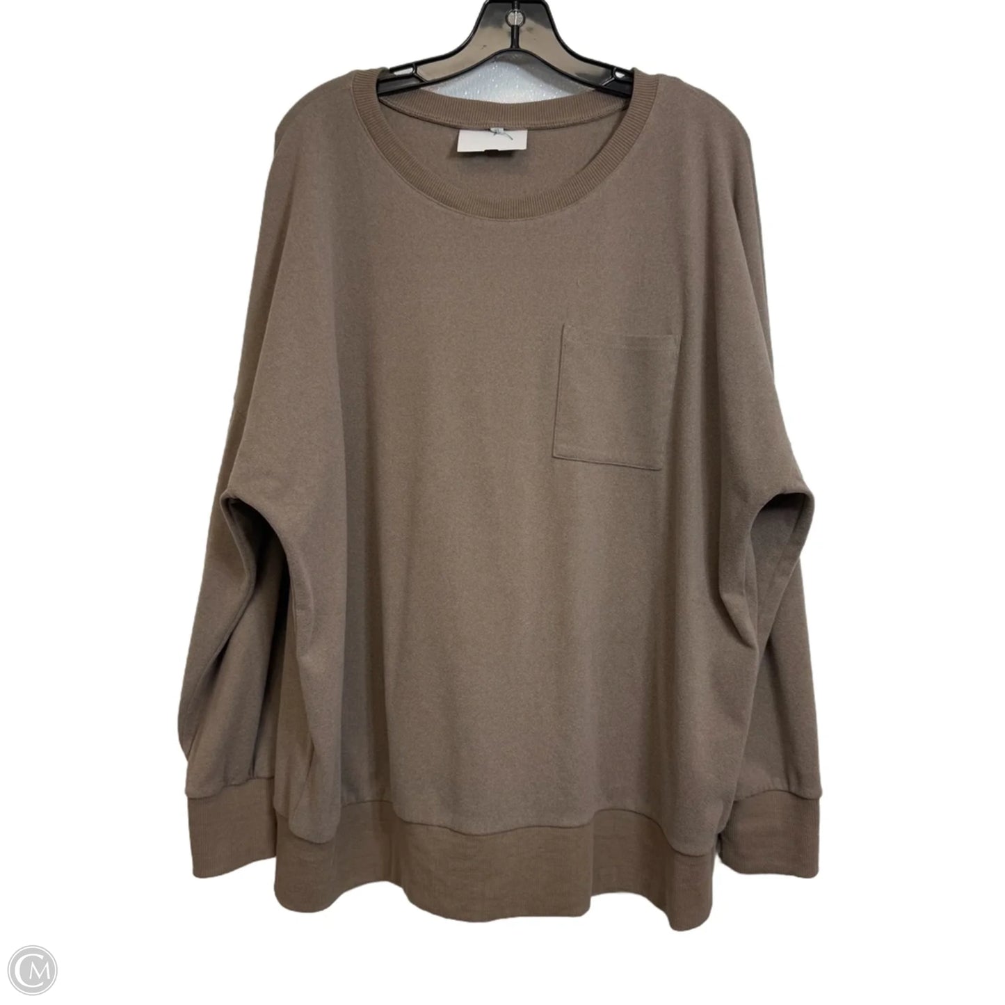 Sweatshirt Crewneck By Clothes Mentor In Brown, Size: Xl
