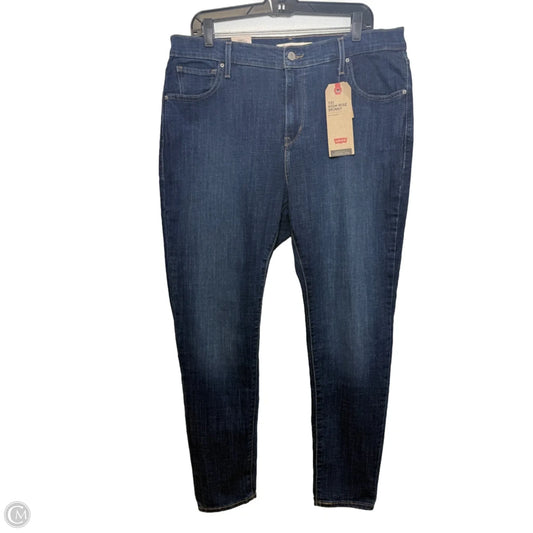 Jeans Skinny By Levis In Blue Denim, Size: 16