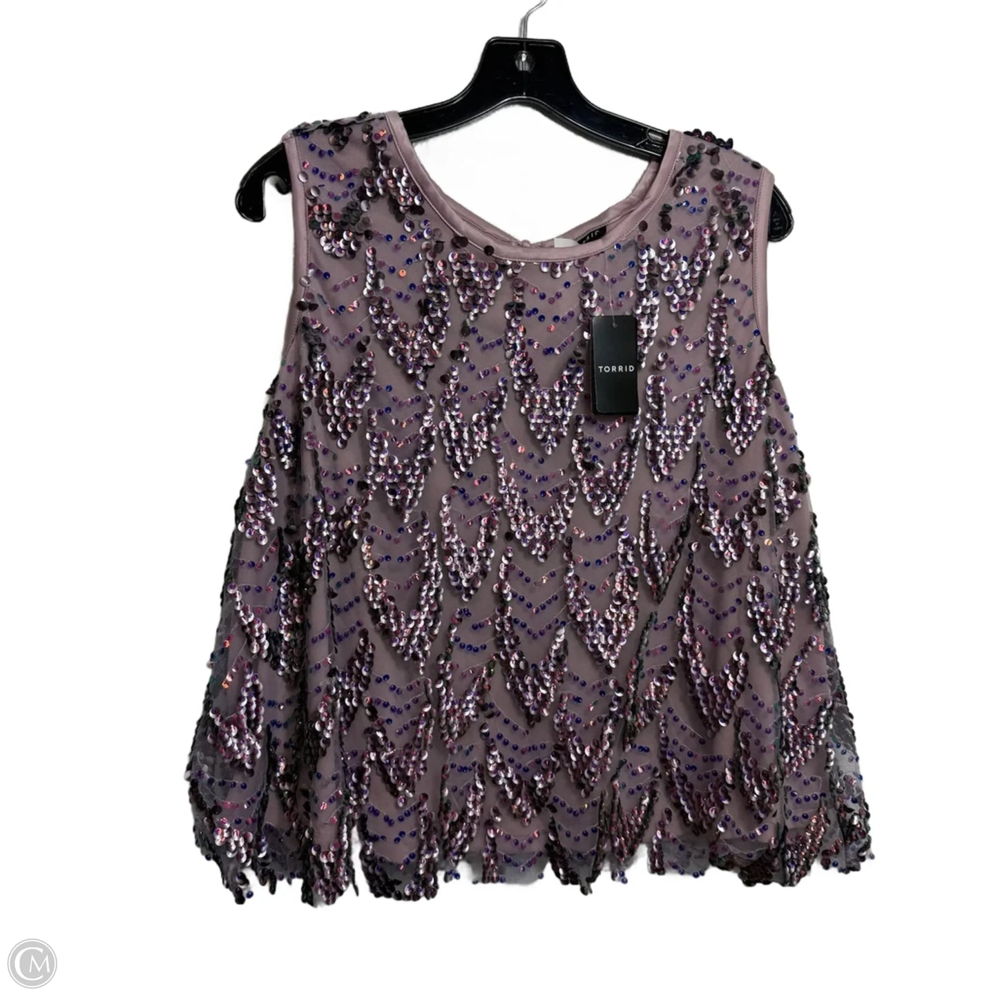 Top Sleeveless By Torrid In Purple, Size: L