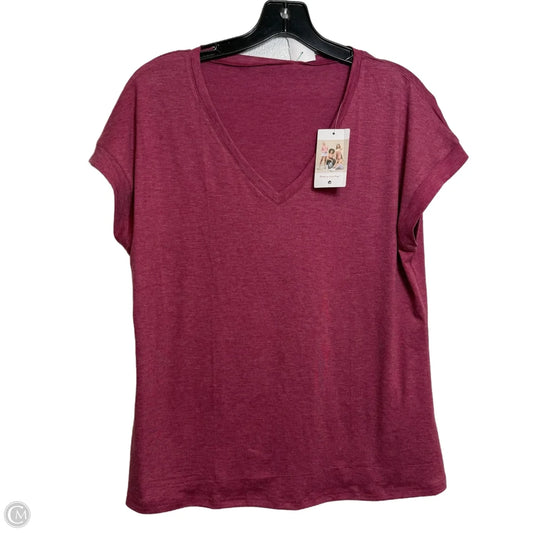 Top Short Sleeve By Clothes Mentor In Pink, Size: L