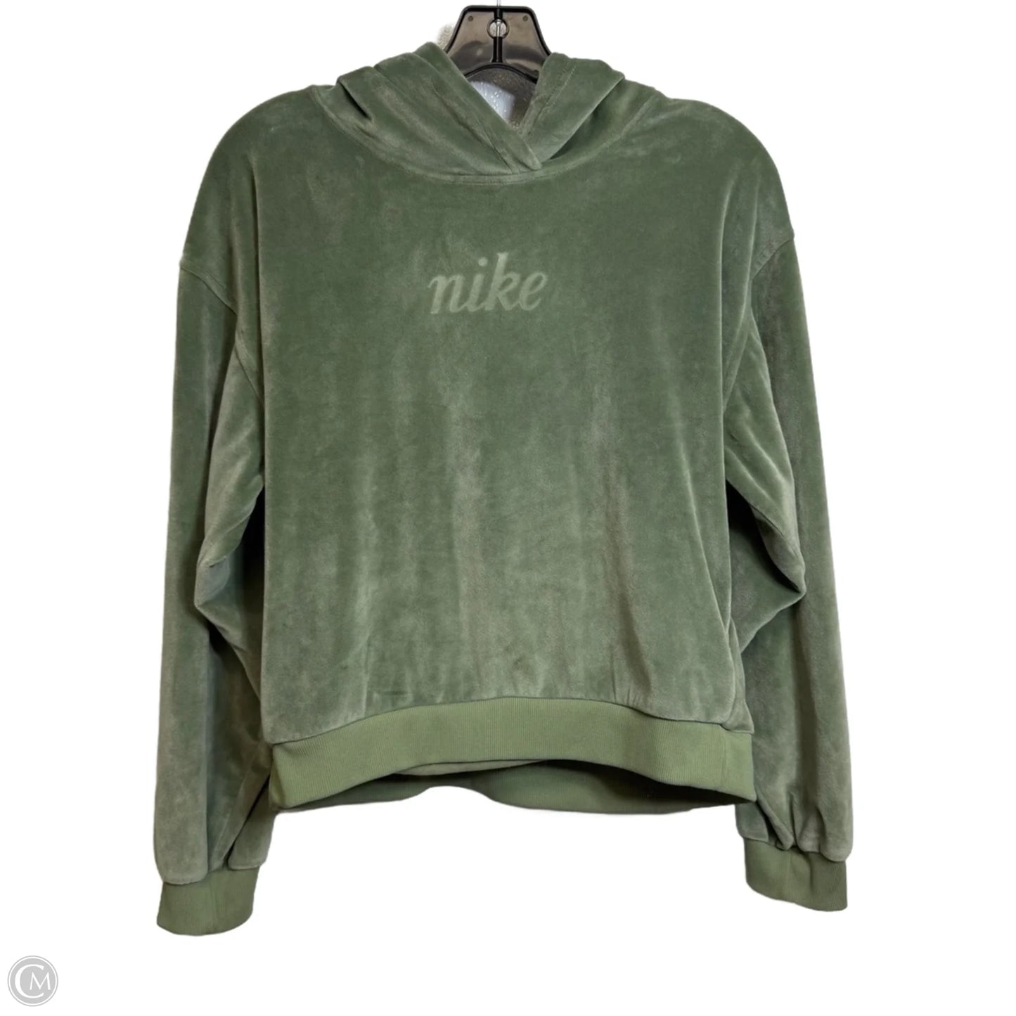 Sweatshirt Hoodie By Nike In Green, Size: Xl