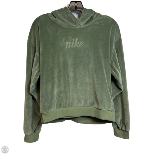 Sweatshirt Hoodie By Nike In Green, Size: Xl