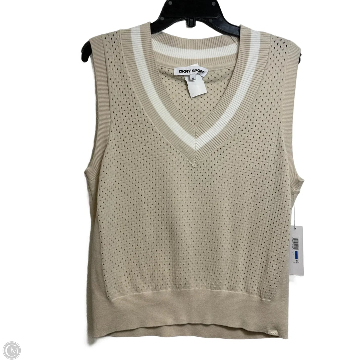 Athletic Tank Top By Dkny In Cream, Size: Xl