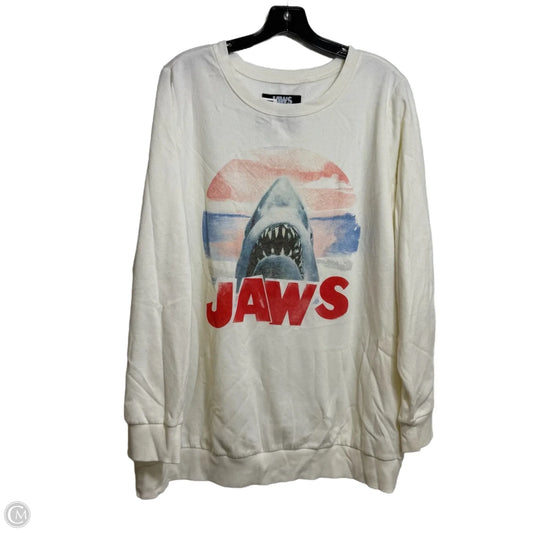 JAWS Sweatshirt Crewneck By Cmf In Cream, Size: 3x