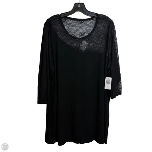 Top 3/4 Sleeve By Torrid In Black, Size: 3x