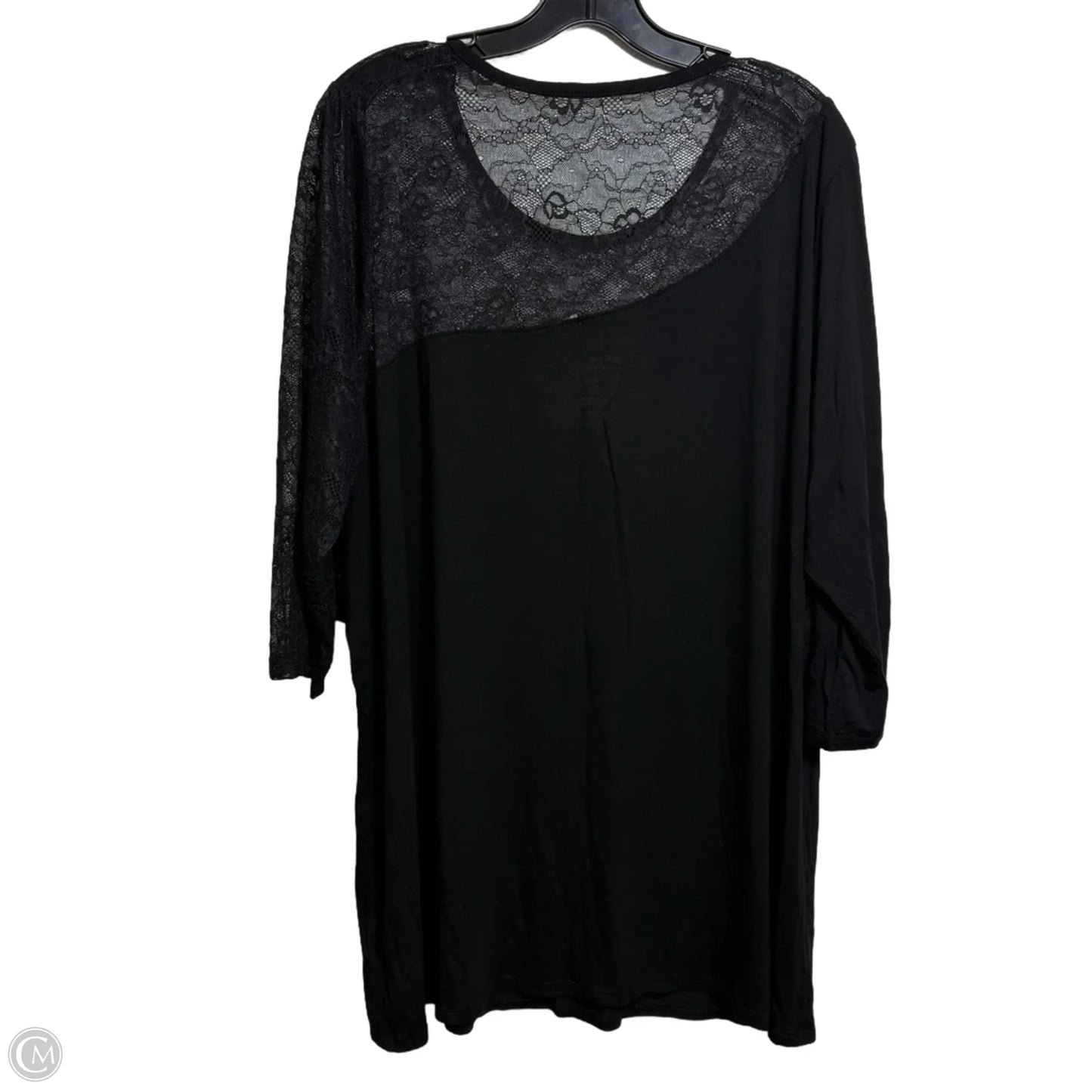 Top 3/4 Sleeve By Torrid In Black, Size: 3x