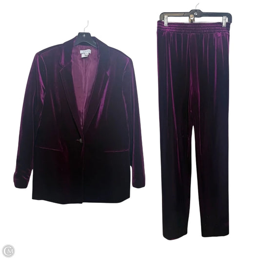 Pants Set 2pc By Nine West In Maroon, Size: Xl