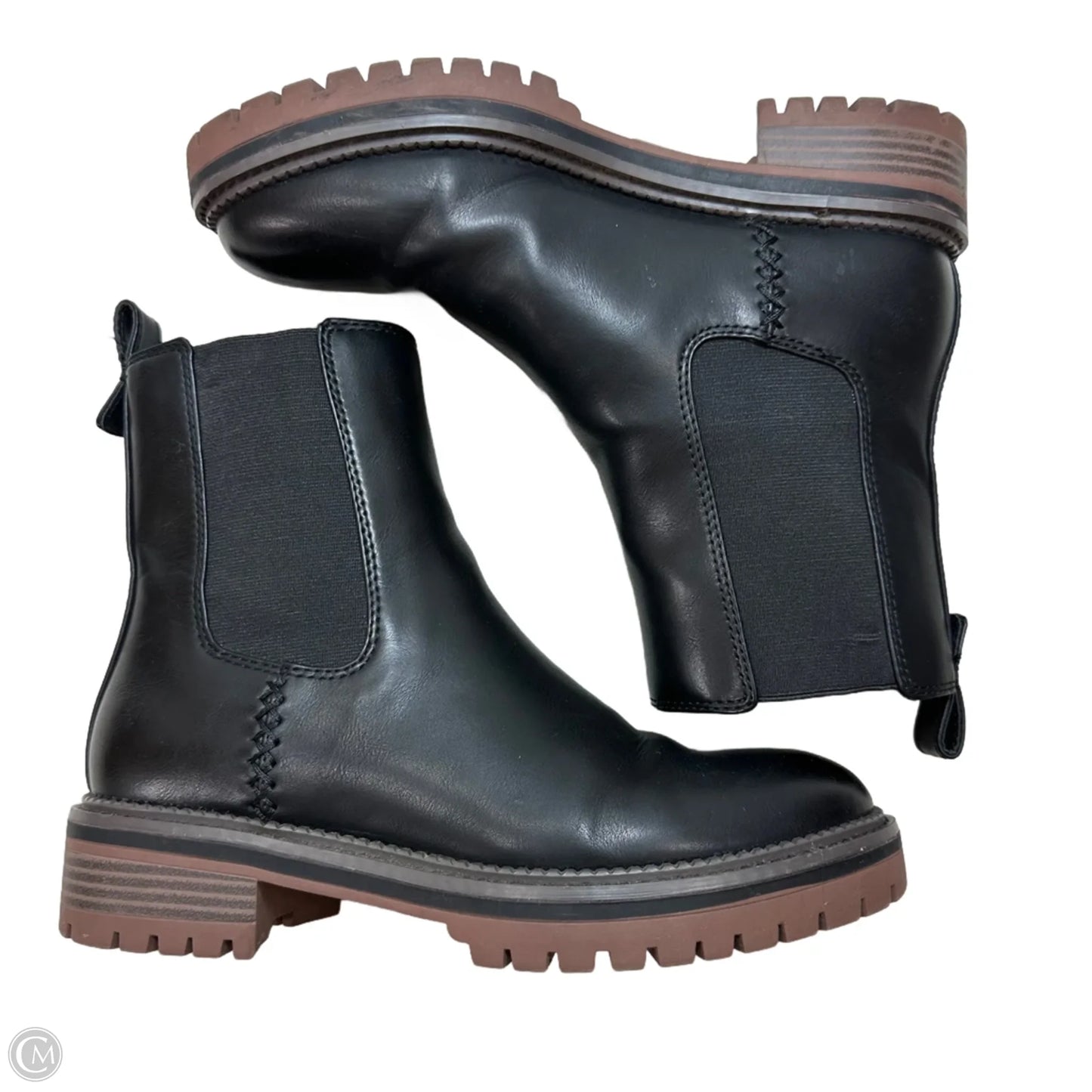 Boots Ankle Heels By Crown Vintage In Black, Size: 8.5