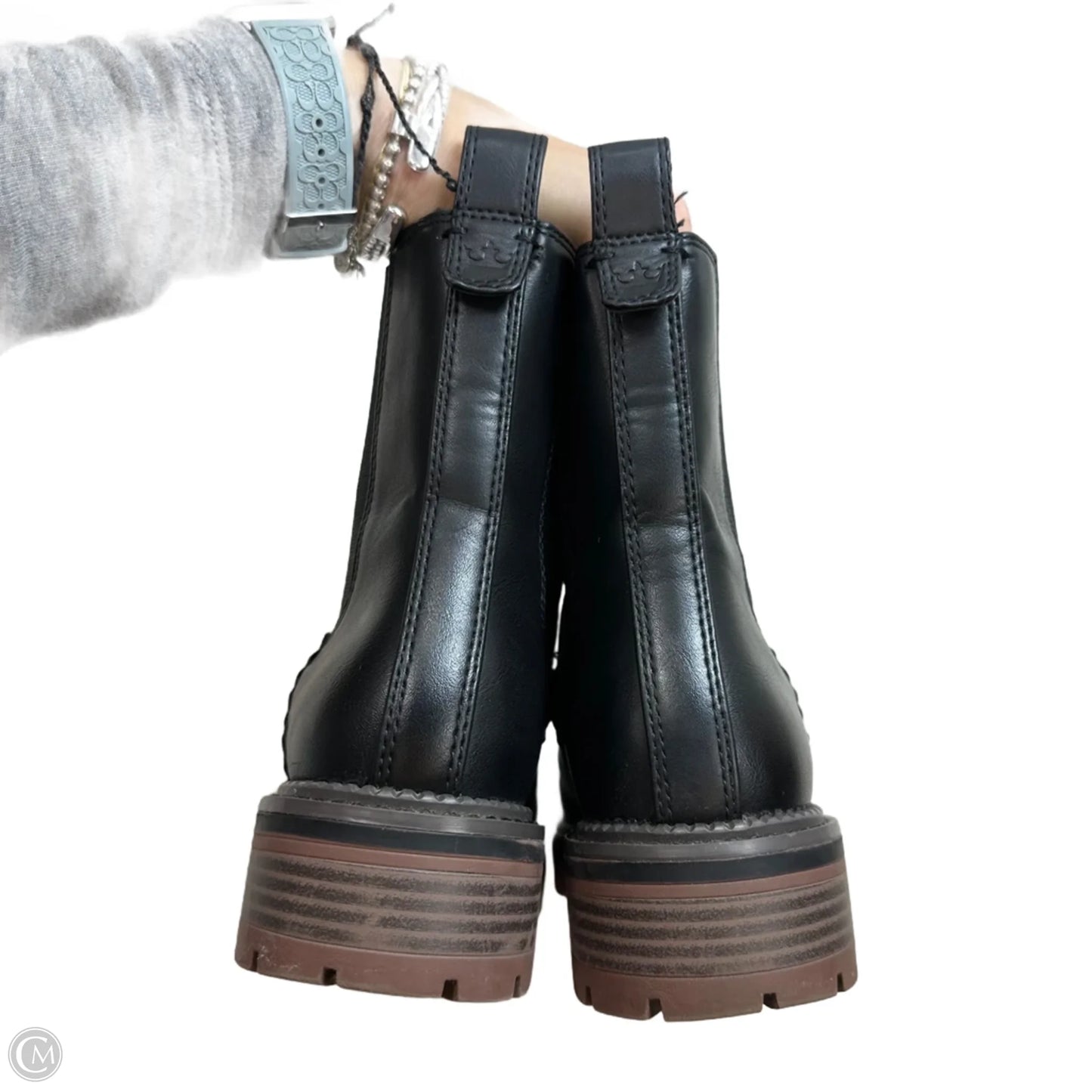 Boots Ankle Heels By Crown Vintage In Black, Size: 8.5