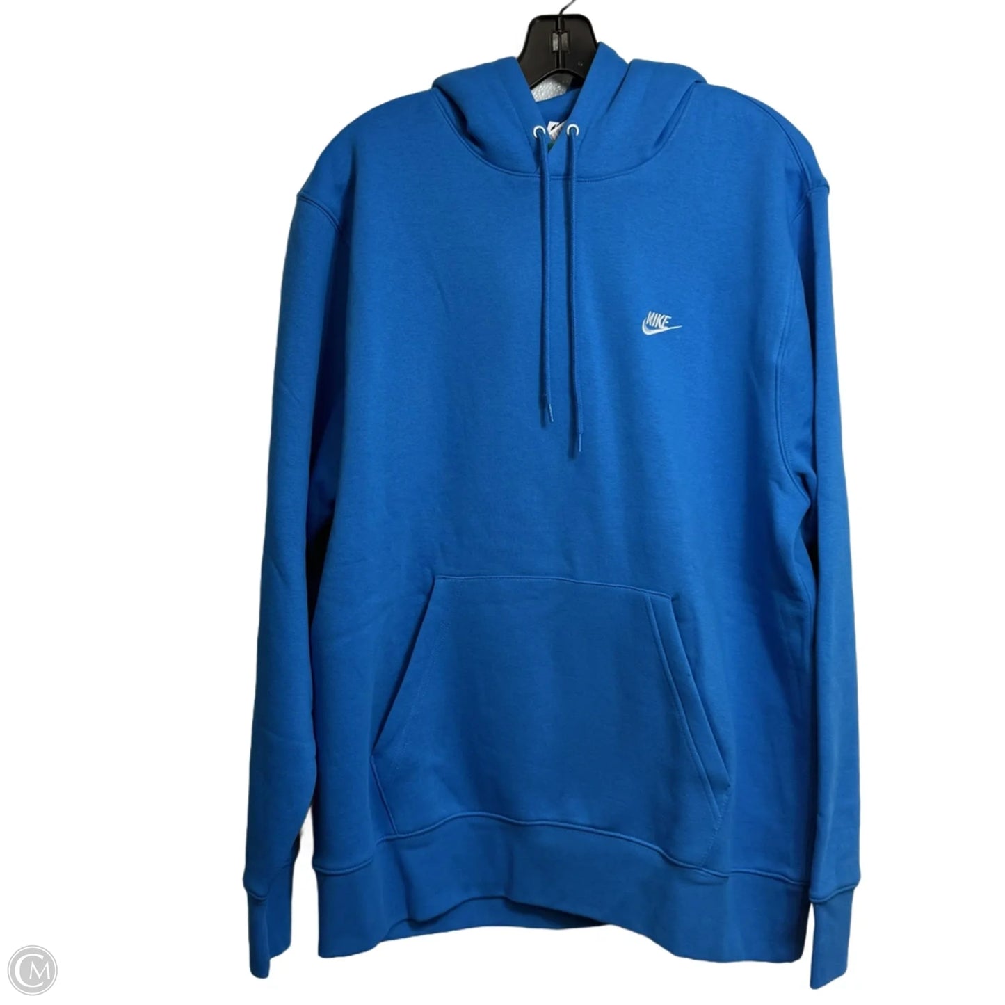 Sweatshirt Hoodie By Nike In Blue, Size: L
