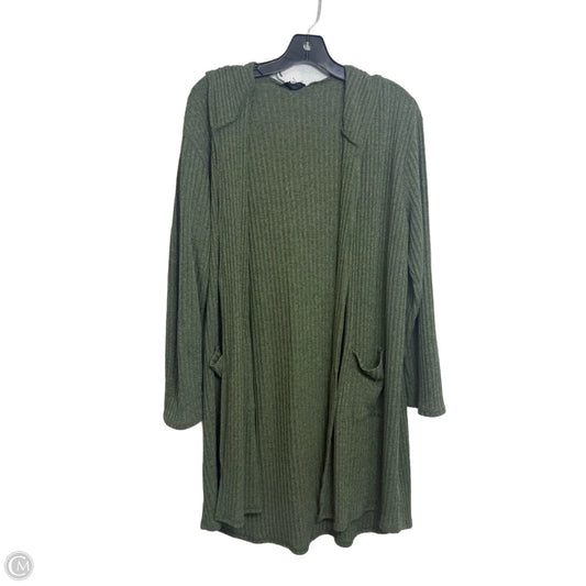 Cardigan By Double Zero In Green, Size: 1x