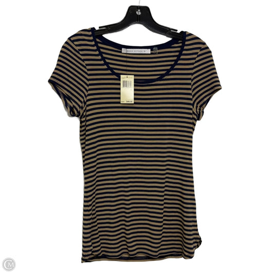 Top Short Sleeve By Max Studio In Striped Pattern, Size: S