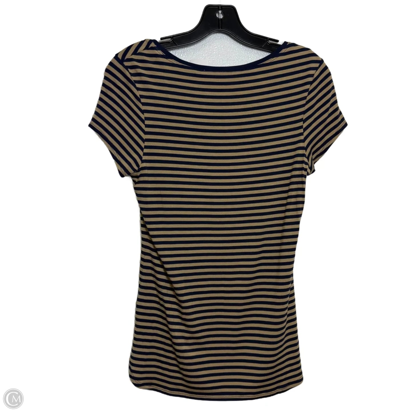 Top Short Sleeve By Max Studio In Striped Pattern, Size: S