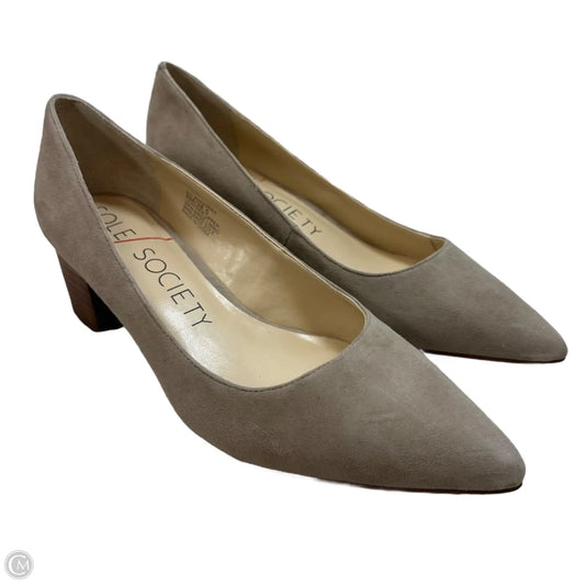 Shoes Heels Block By Sole Society In Taupe, Size: 8