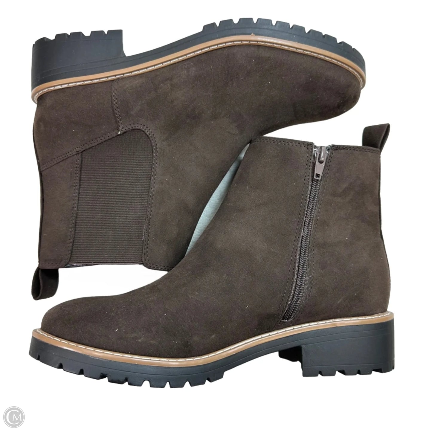Boots Ankle Heels By Kensie In Brown, Size: 10