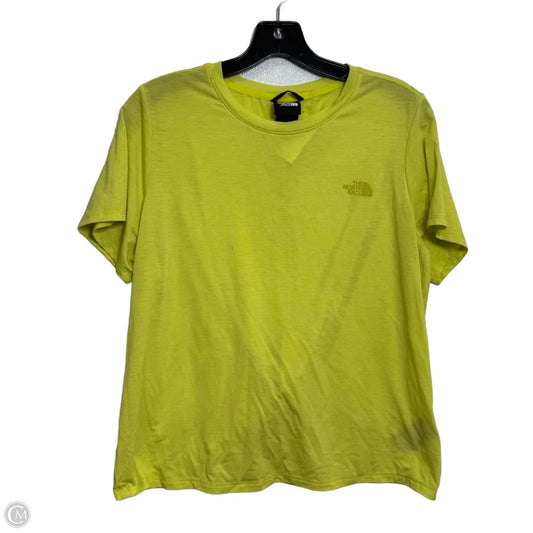 Athletic Top Short Sleeve By The North Face In Yellow, Size: L
