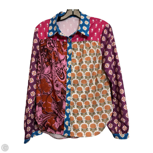 Top Long Sleeve By Clothes Mentor In Multi-colored, Size: M
