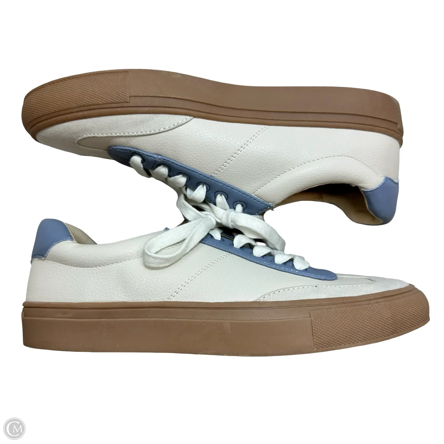 Shoes Sneakers By Loft In Blue & Cream, Size: 7