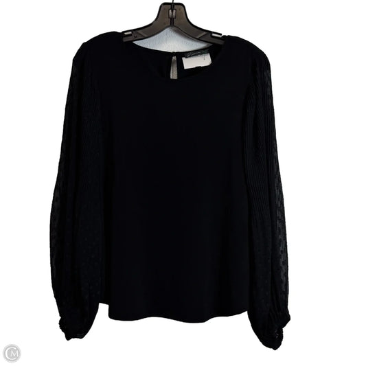 Top Long Sleeve By Adrianna Papell In Black, Size: S