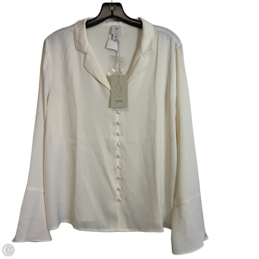 Top Long Sleeve By Joie In Ivory, Size: L