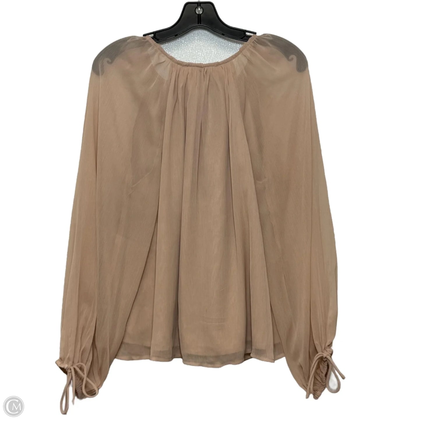 Top Long Sleeve By Loft In Taupe, Size: S