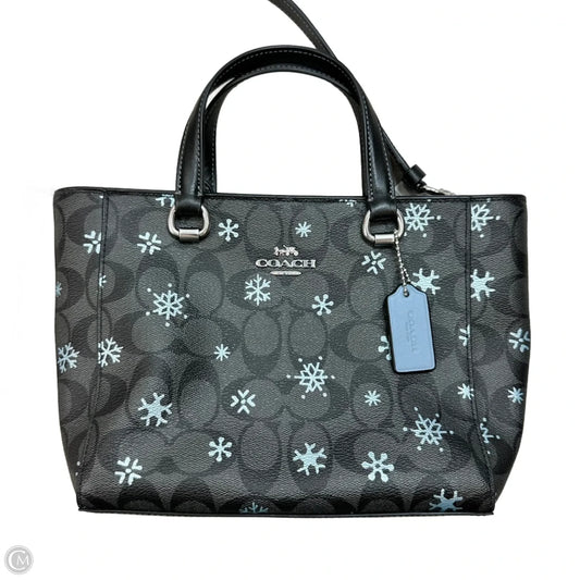 Alice Satchel In Signature Canvas With Snowflake Print Crossbody Designer By Coach, Size: Small