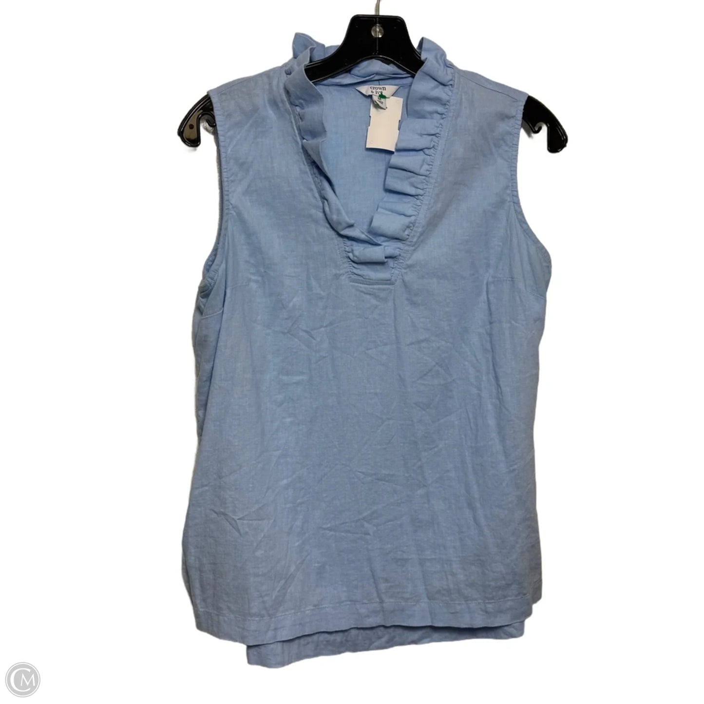 Top Sleeveless Basic By Crown And Ivy In Blue, Size: M