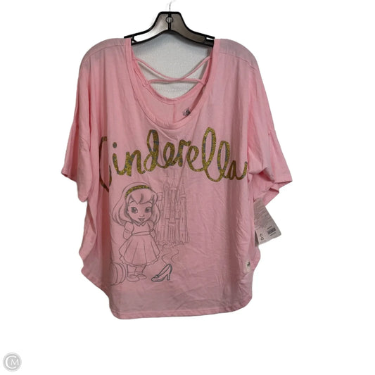 Top Short Sleeve By Disney Store In Pink, Size: 2x