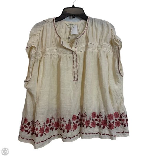 Top Sleeveless By Max Studio In Cream, Size: L