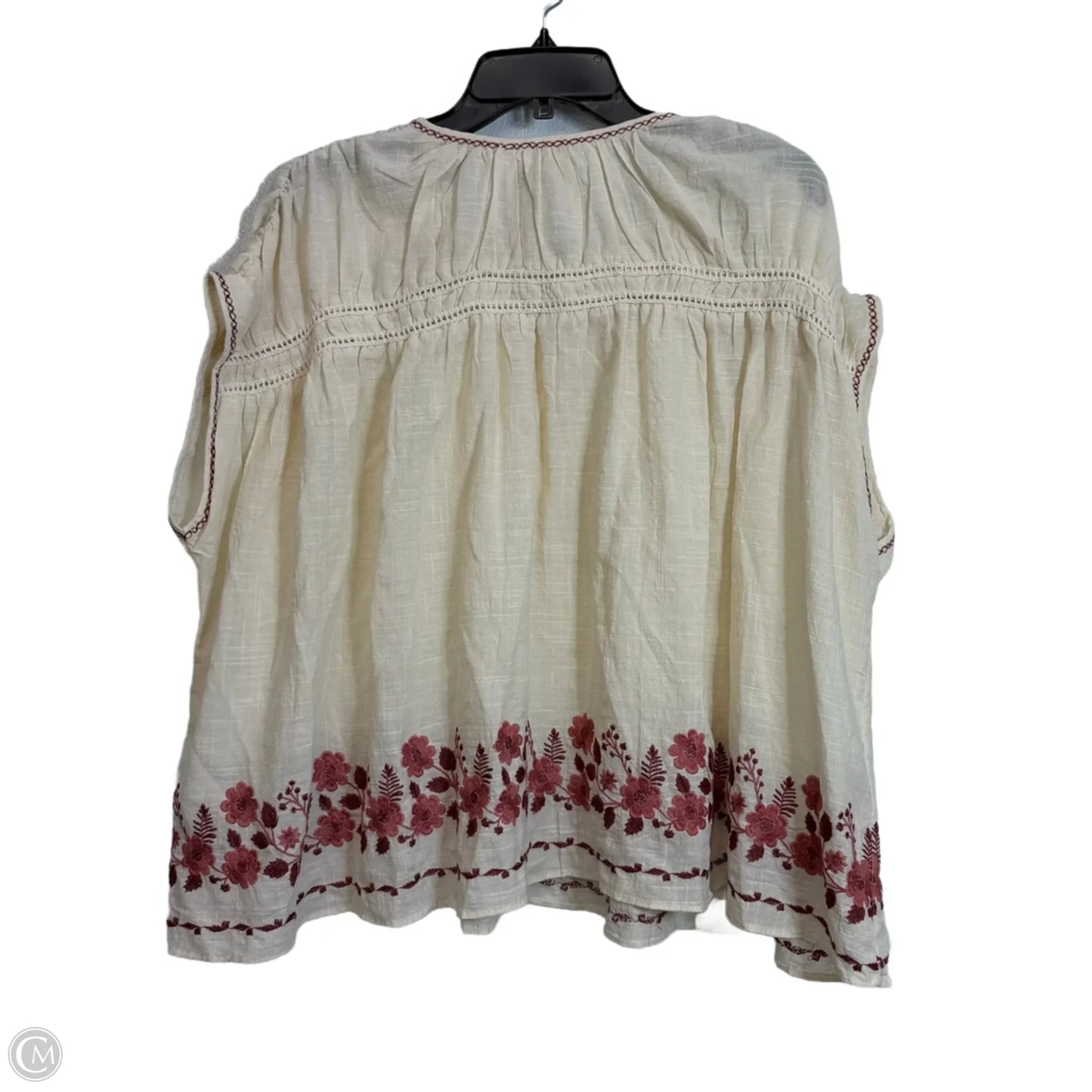 Top Sleeveless By Max Studio In Cream, Size: L