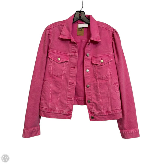 Jacket Denim By Gap In Pink, Size: L
