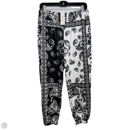 Pants Joggers By Clothes Mentor In Black & White, Size: M