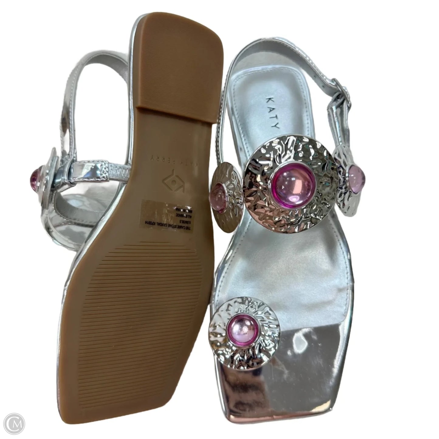 Sandals Flats By Katy Perry In Silver, Size: 5.5