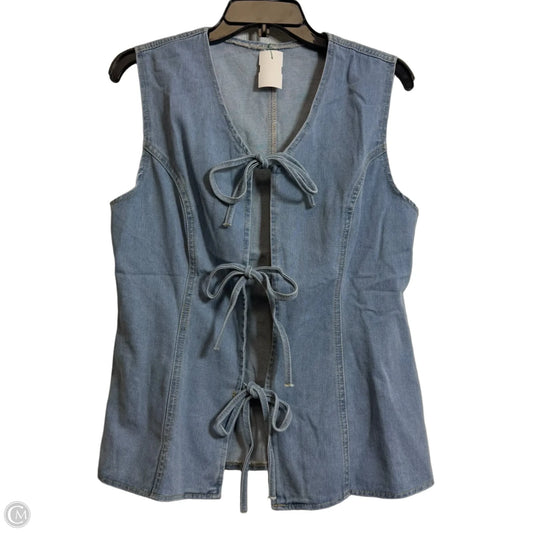 Vest Other By Clothes Mentor In Blue Denim, Size: L