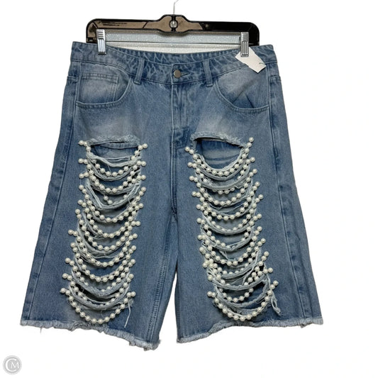 Shorts By Romwe In Blue Denim, Size: L