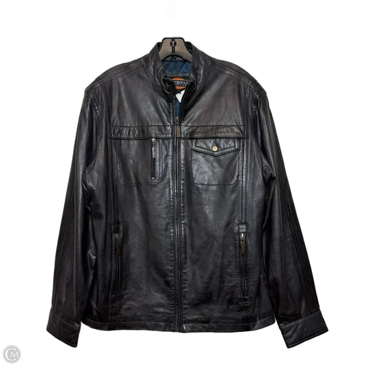 Jacket Leather By Clothes Mentor In Black, Size: S