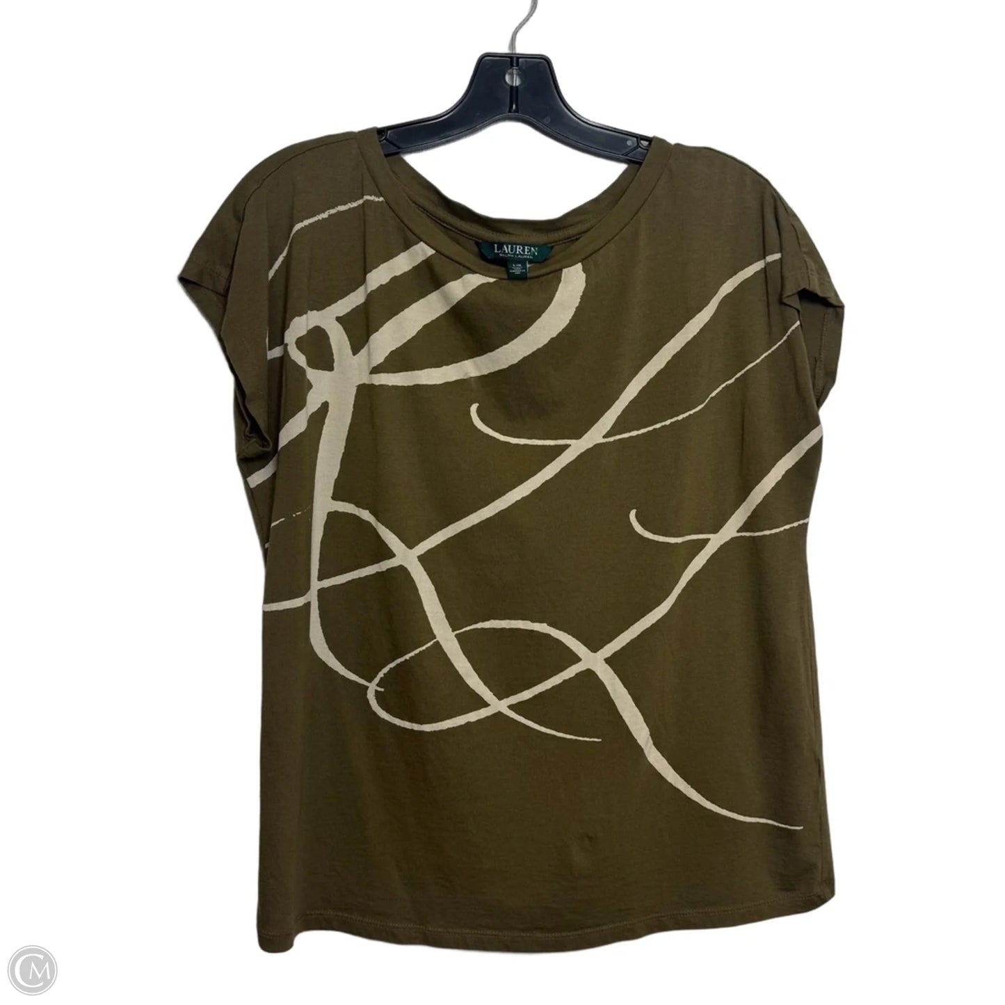 Top Short Sleeve By Lauren By Ralph Lauren In Green, Size: L