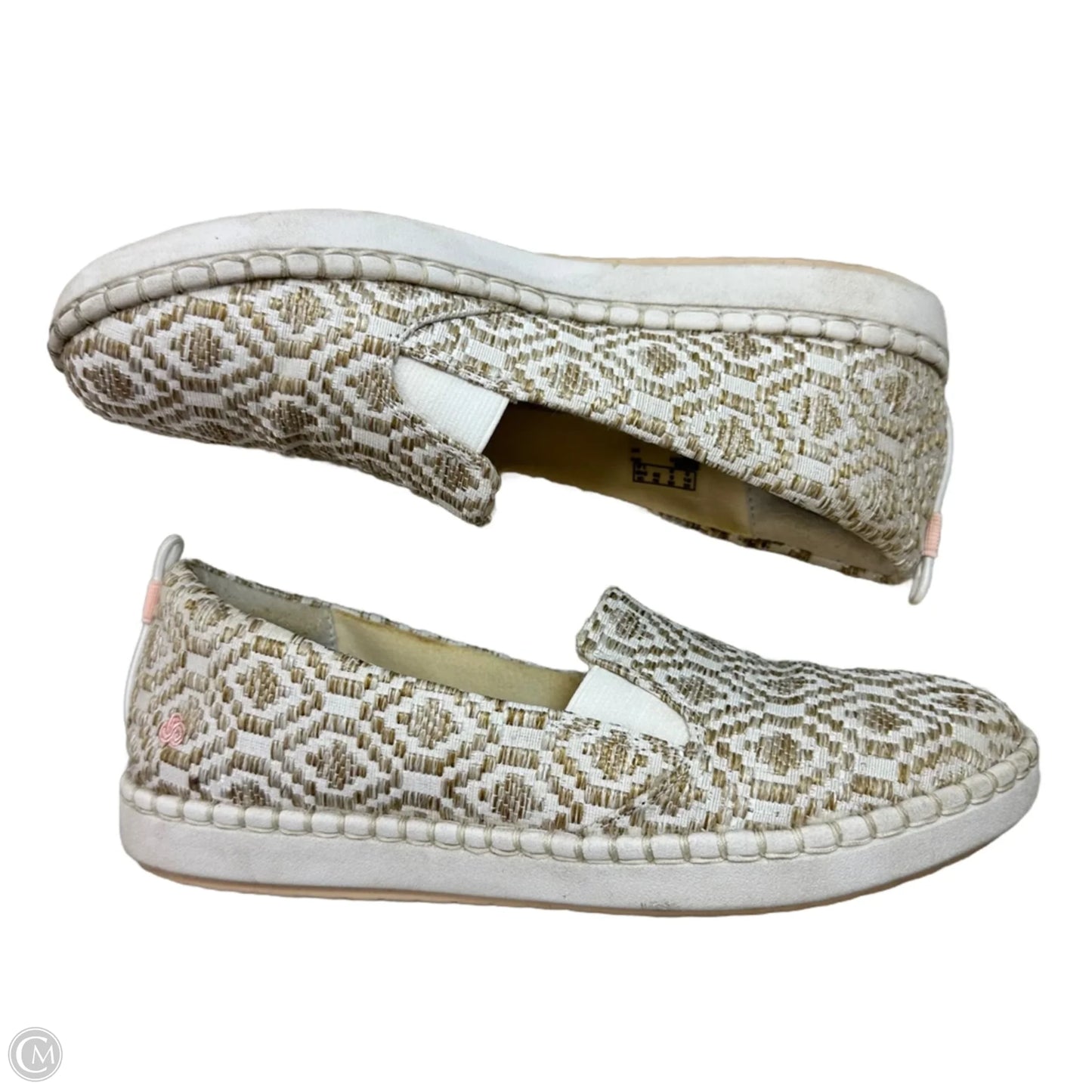 Shoes Sneakers By Clarks In Tan & White, Size: 8