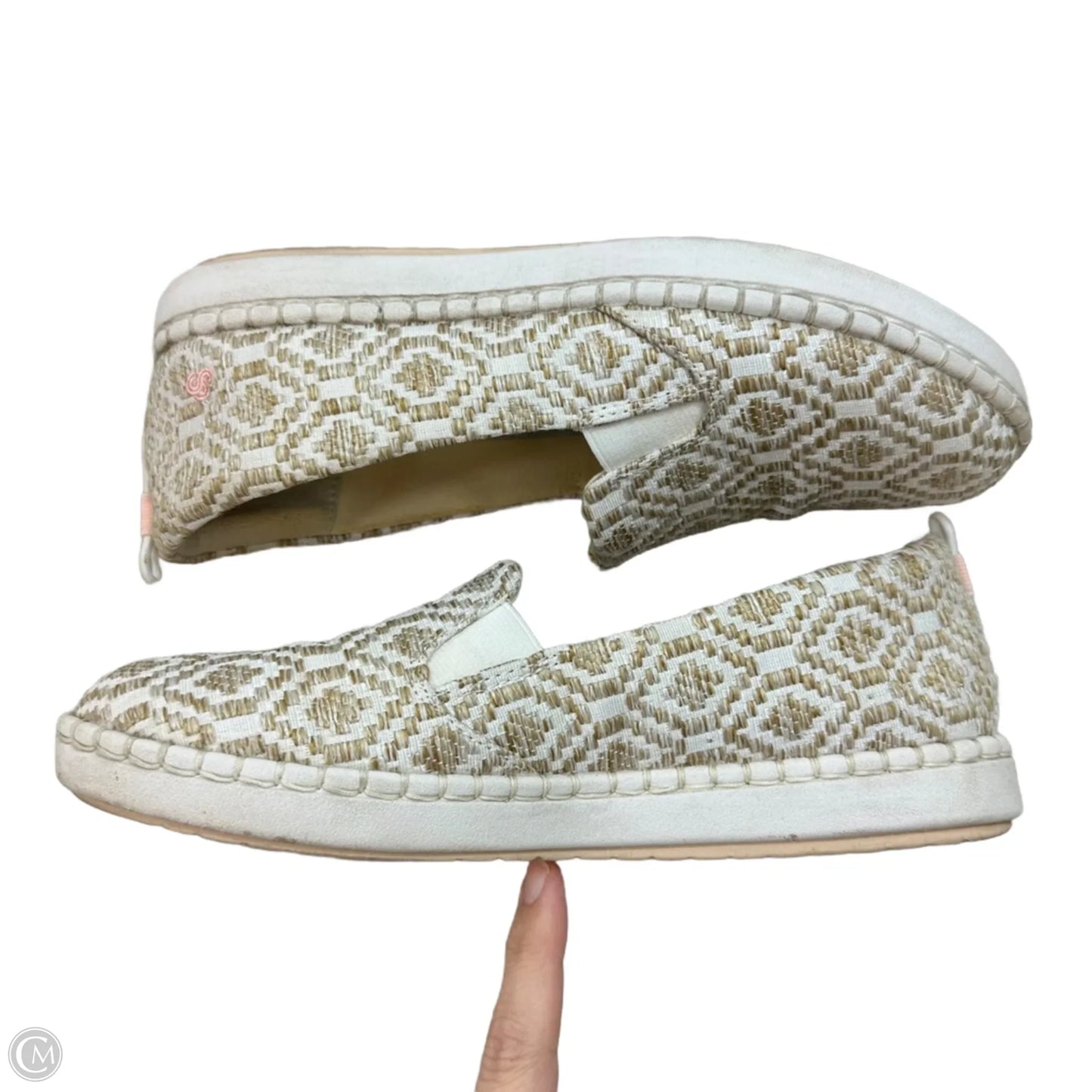 Shoes Sneakers By Clarks In Tan & White, Size: 8