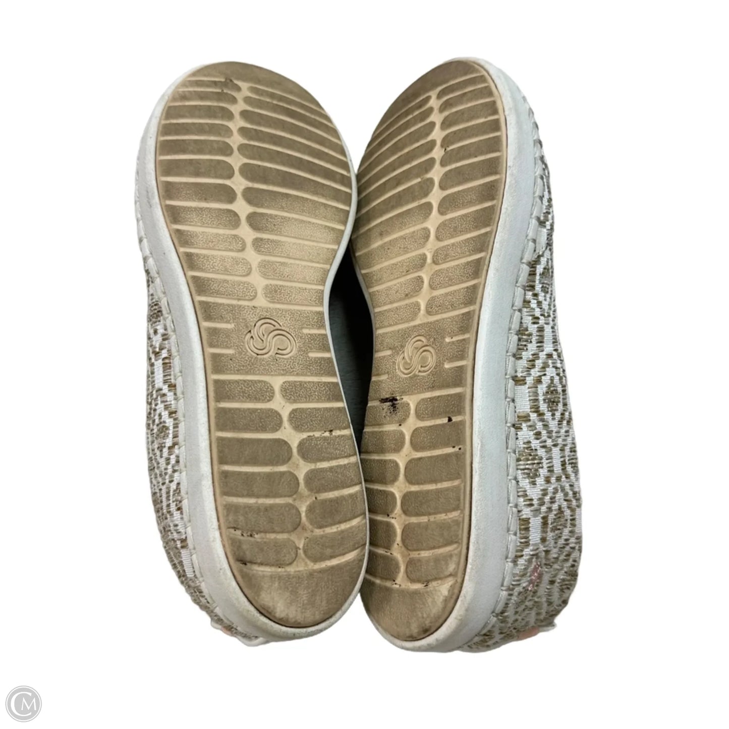 Shoes Sneakers By Clarks In Tan & White, Size: 8