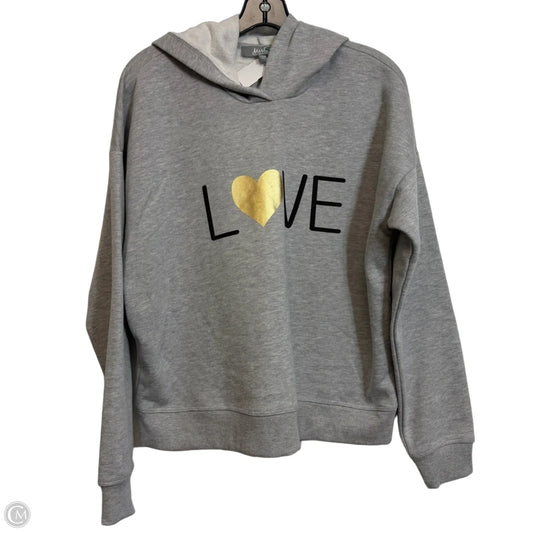 Sweatshirt Hoodie By Marled In Grey, Size: L