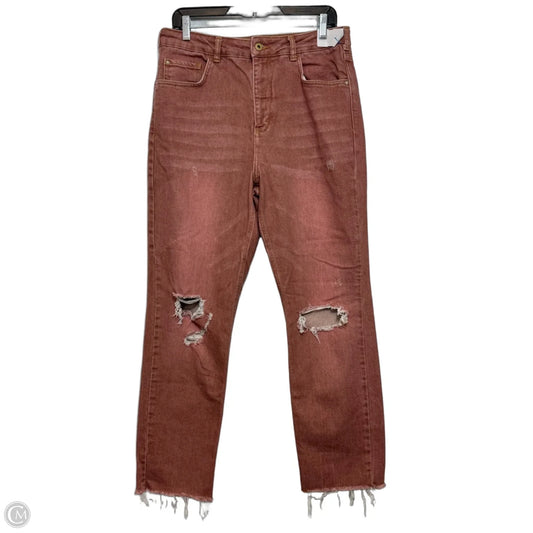 Jeans Straight By Pilcro In Red, Size: 12