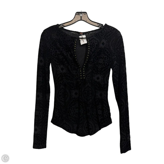 Top Long Sleeve By Free People In Black, Size: Xs