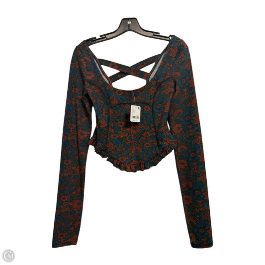 Top Long Sleeve By Free People In Floral Print, Size: Xs