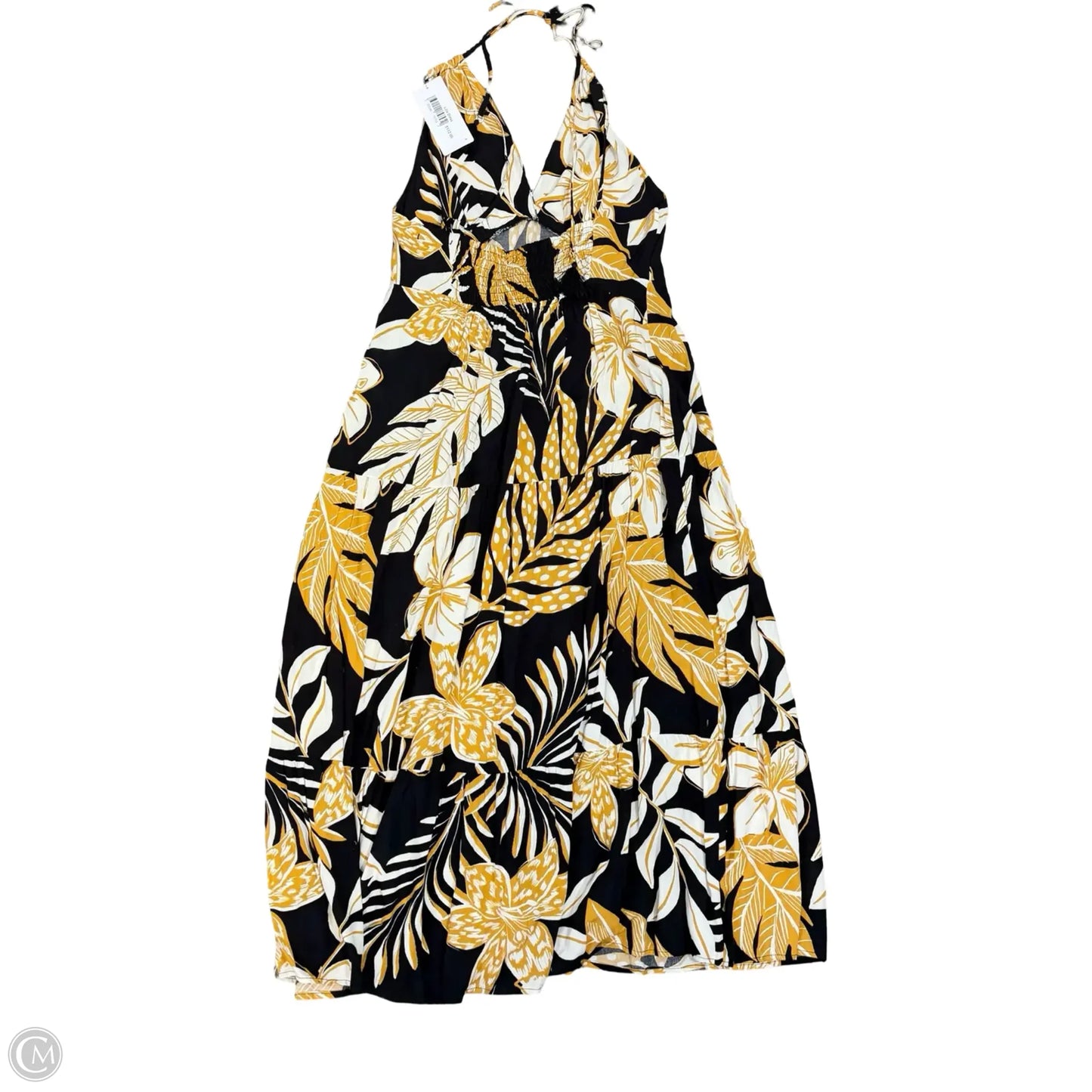 Dress Casual Midi By Clothes Mentor In Tropical Print, Size: L
