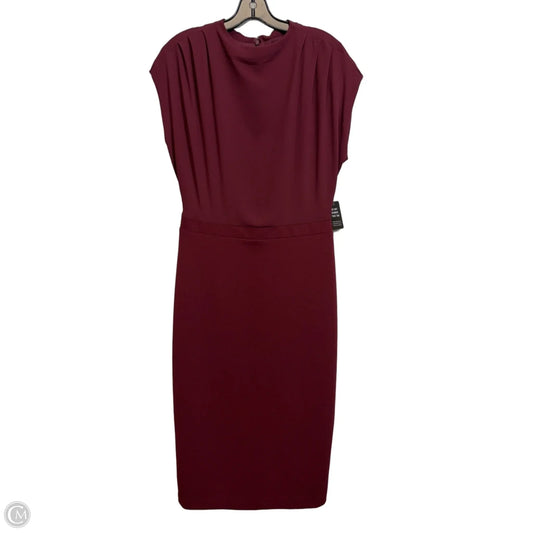 Dress Party Midi By Express In Maroon, Size: M
