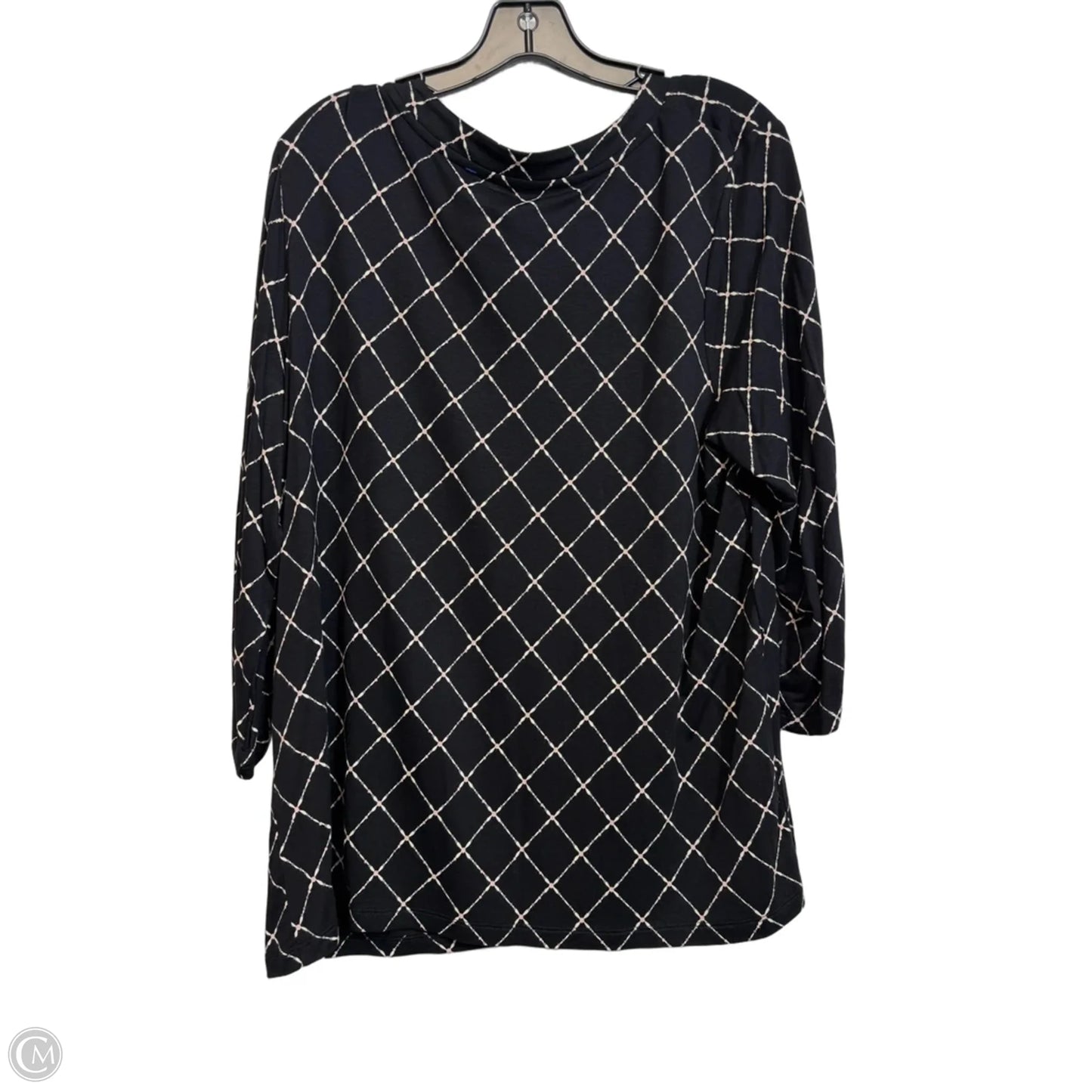 Top 3/4 Sleeve By Croft And Barrow In Black, Size: Xl