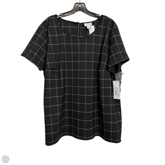 Top Short Sleeve By Liz Claiborne In Black, Size: Xxl